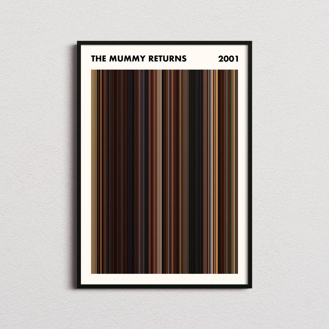 The Mummy Returns Movie Barcode Poster - Simplified