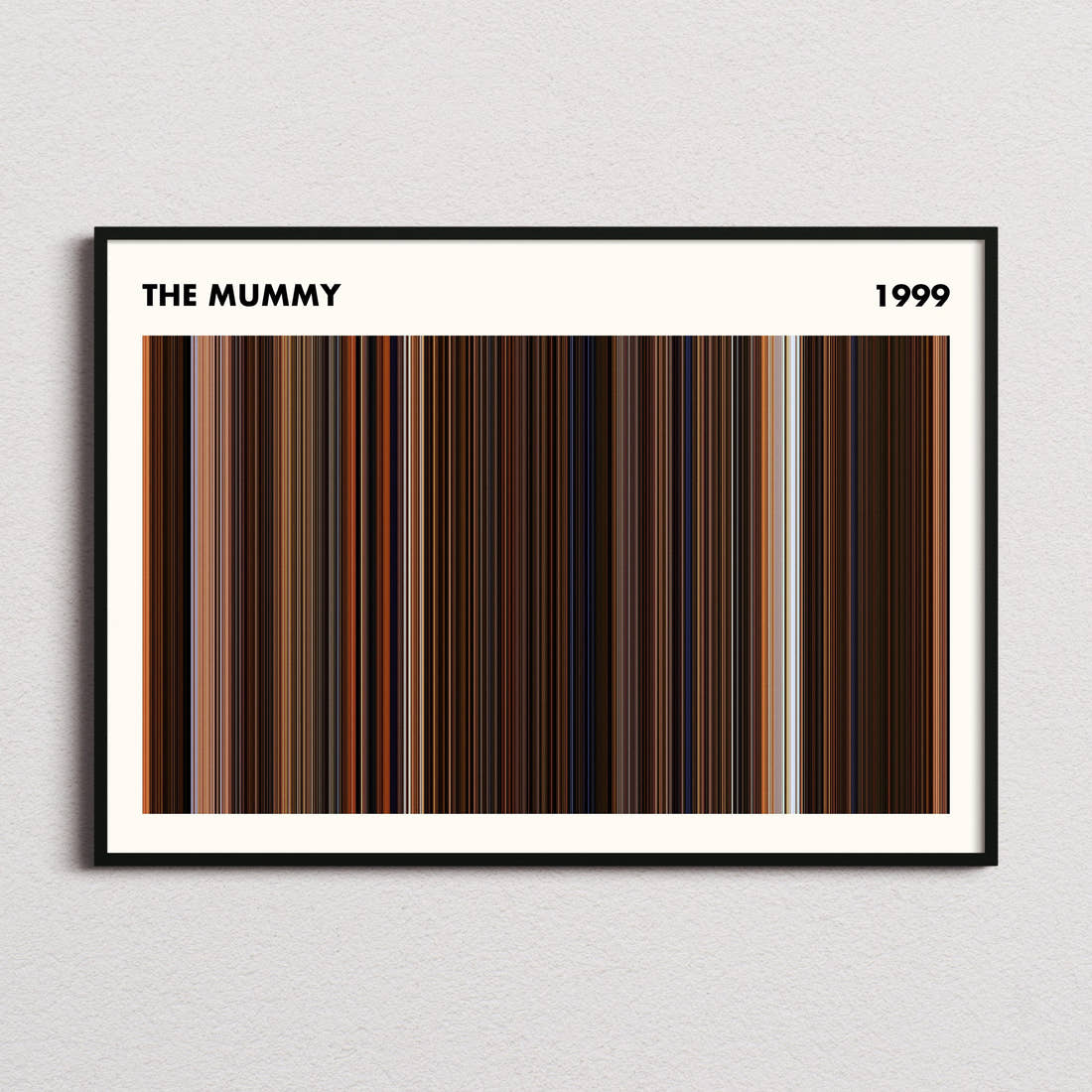 The Mummy Movie Barcode Poster - Simplified