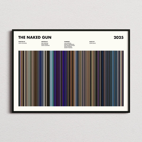 The Naked Gun (2025) Movie Barcode Poster