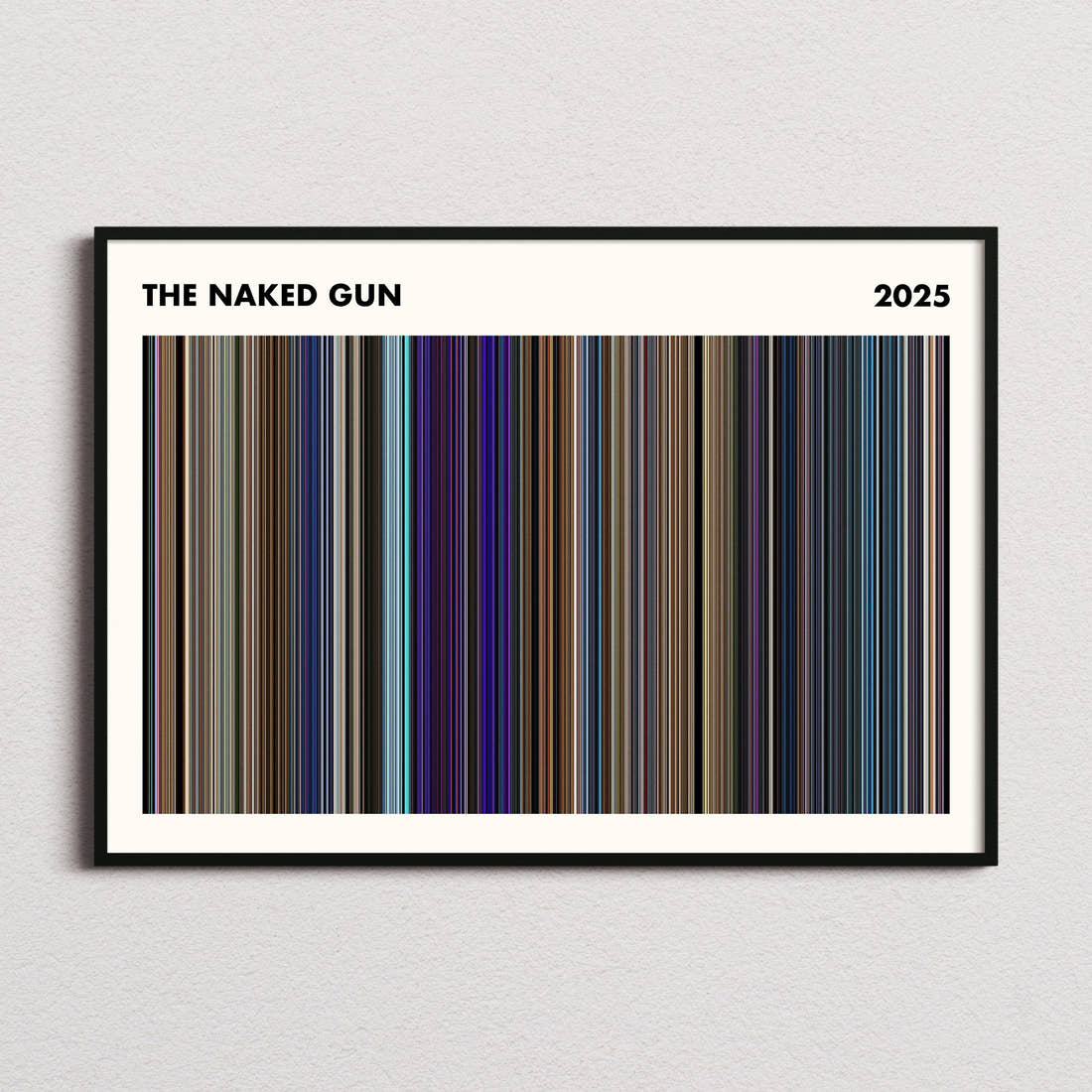 The Naked Gun (2025) Movie Barcode Poster - Simplified