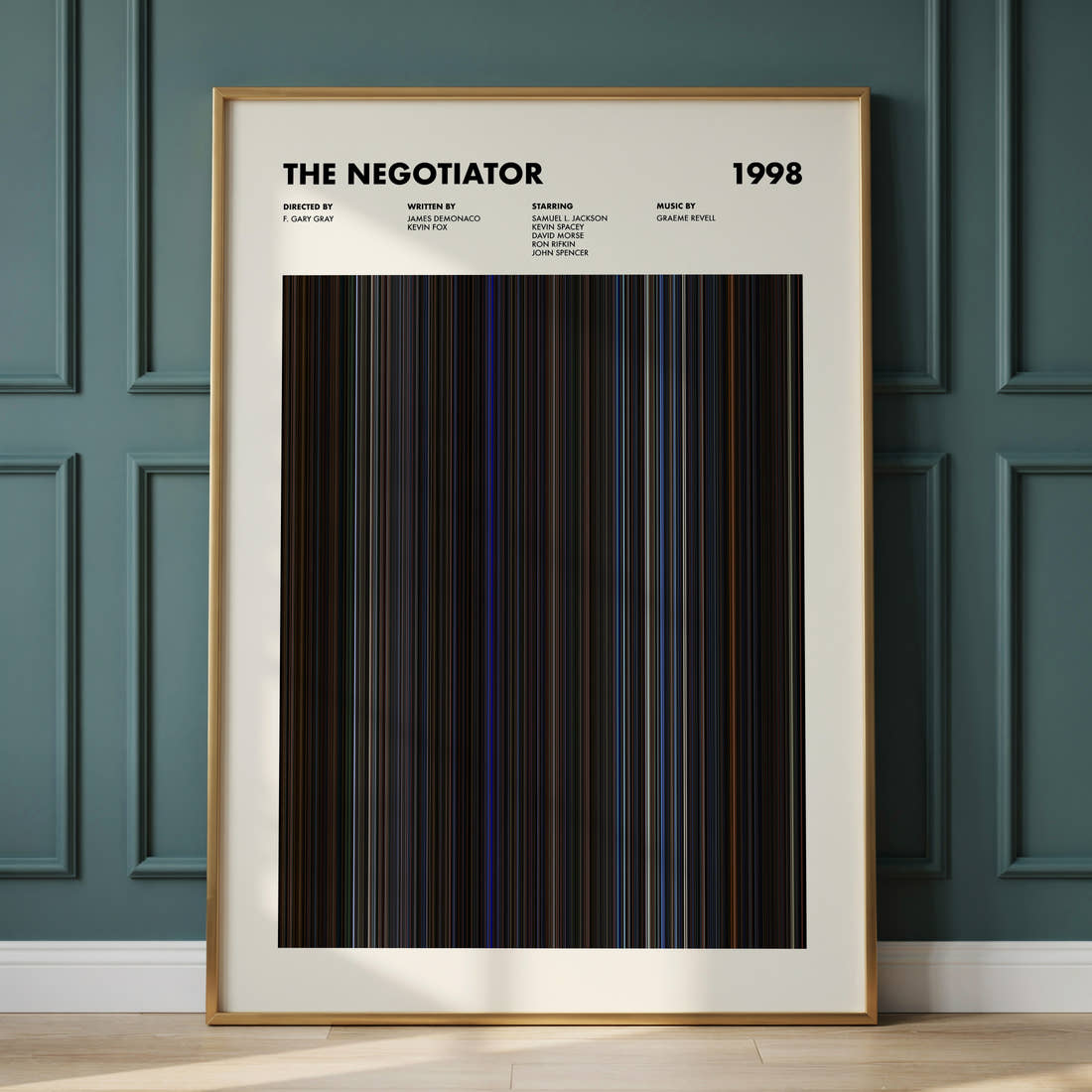The Negotiator Movie Barcode Poster