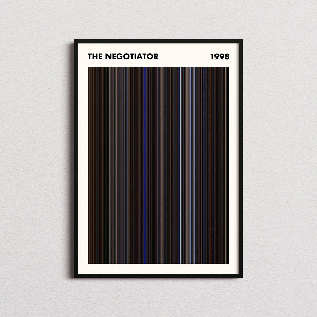 The Negotiator Movie Barcode Poster - Simplified