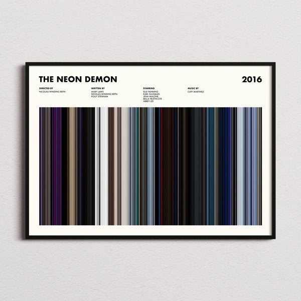 The Neon Demon Movie Barcode Poster