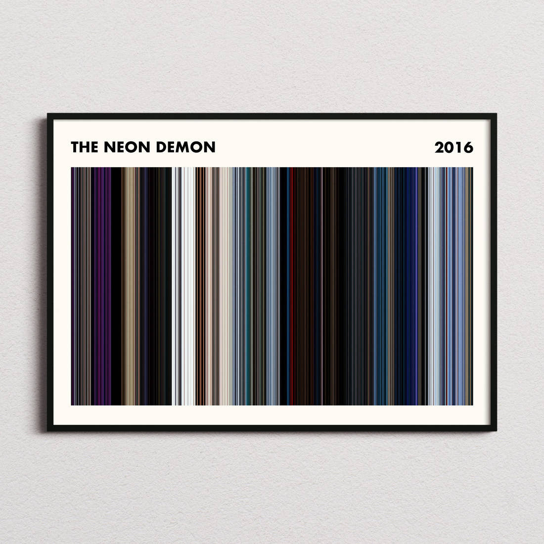 The Neon Demon Movie Barcode Poster - Simplified