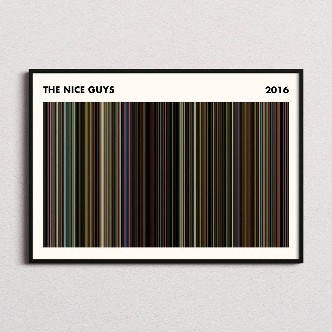 The Nice Guys Movie Barcode Poster - Simplified