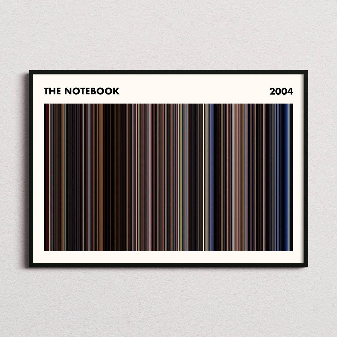 The Notebook Movie Barcode Poster - Simplified