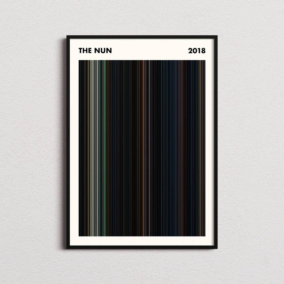 The Nun Movie Barcode Poster - Simplified