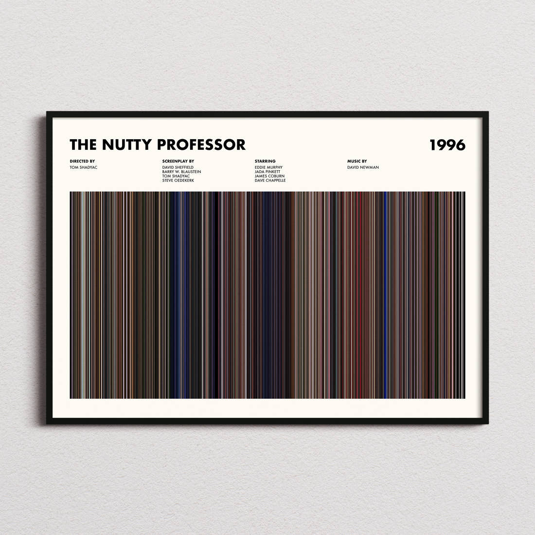 The Nutty Professor Movie Barcode Poster