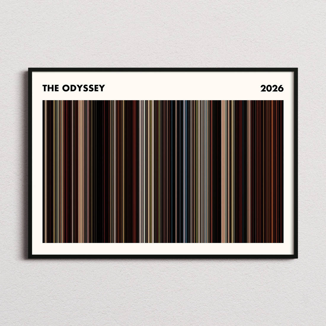 The Odyssey Movie Barcode Poster - Simplified