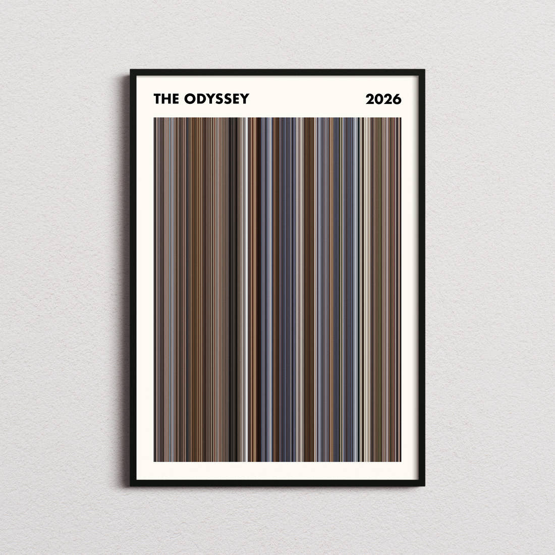 The Odyssey Movie Barcode Poster - Simplified