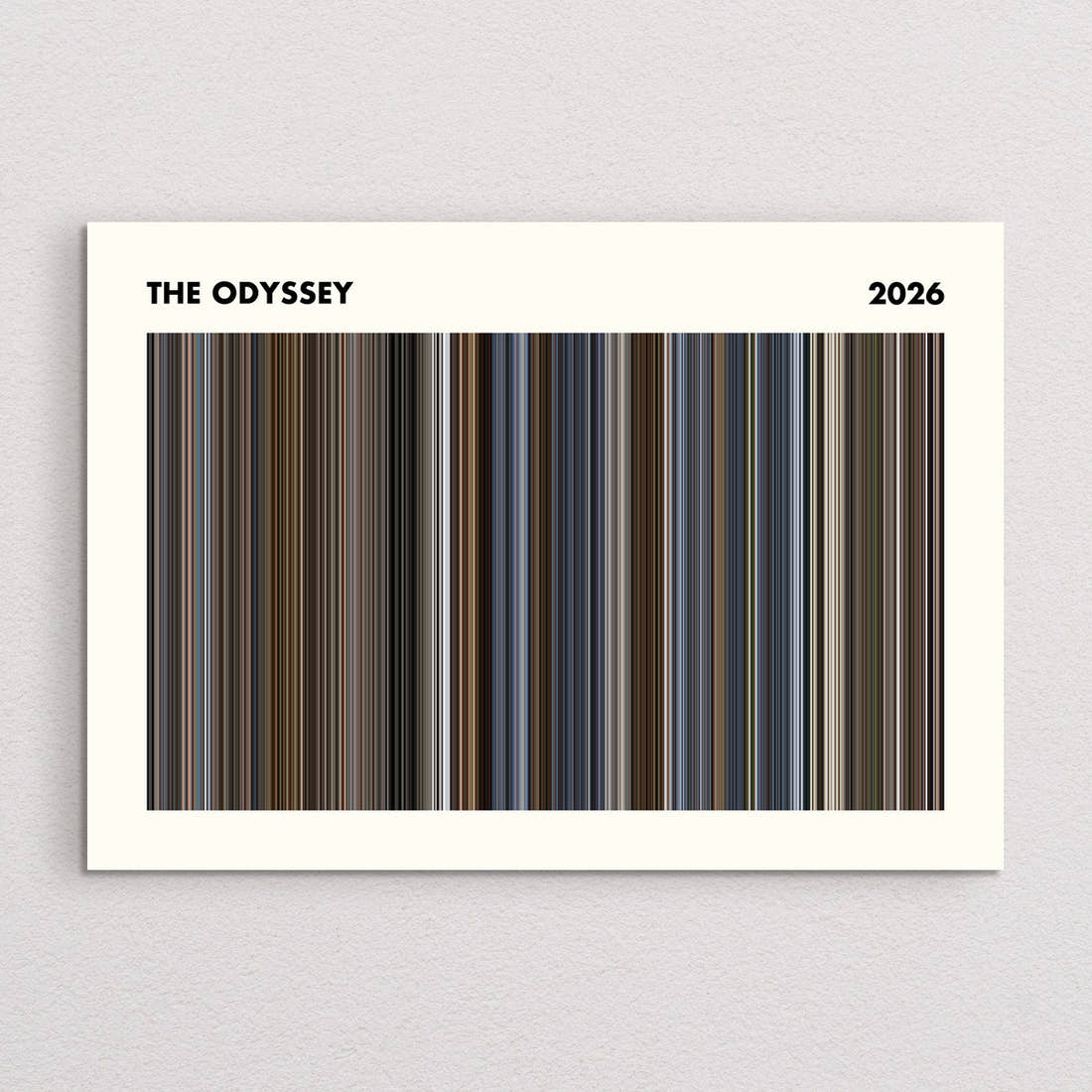 The Odyssey movie barcode print, A5