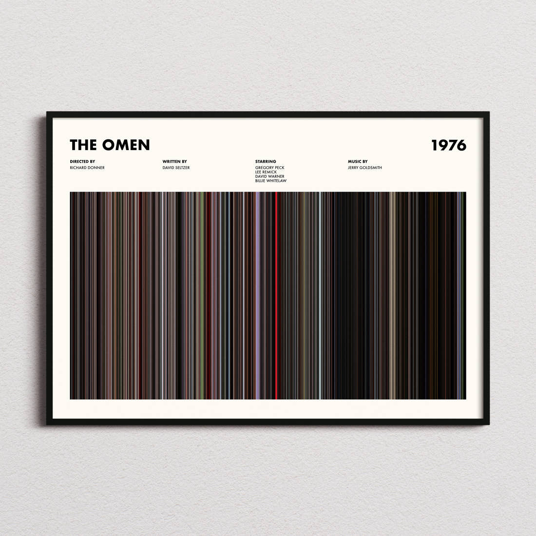 The Omen Movie Barcode Poster