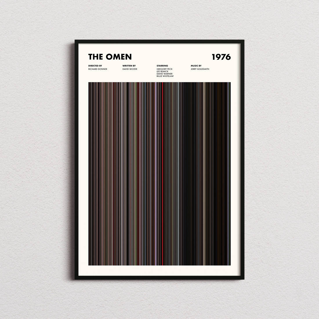 The Omen Movie Barcode Poster