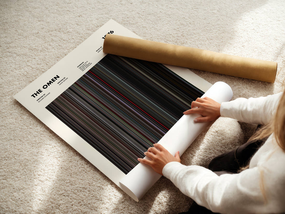 The Omen Movie Barcode Poster