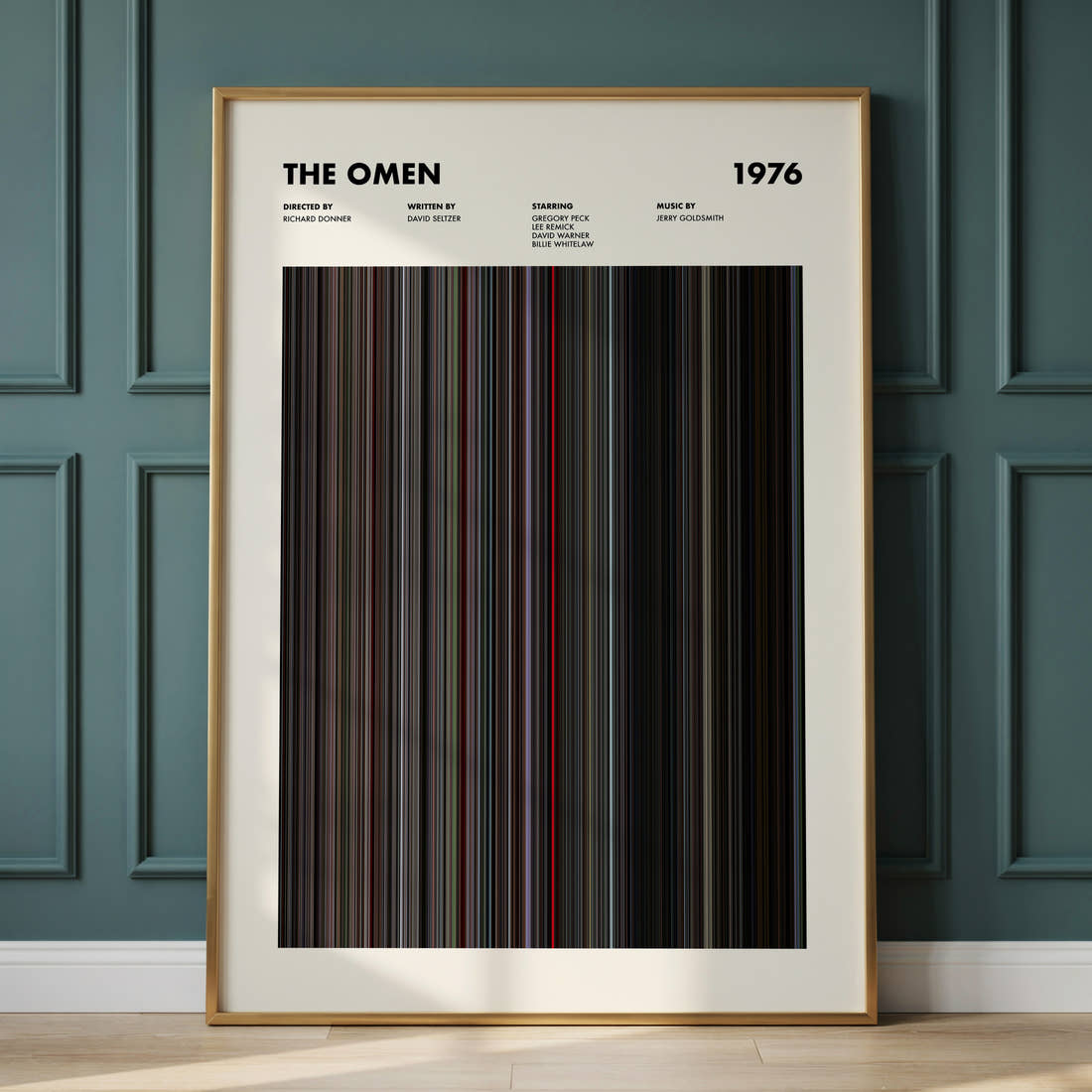 The Omen Movie Barcode Poster