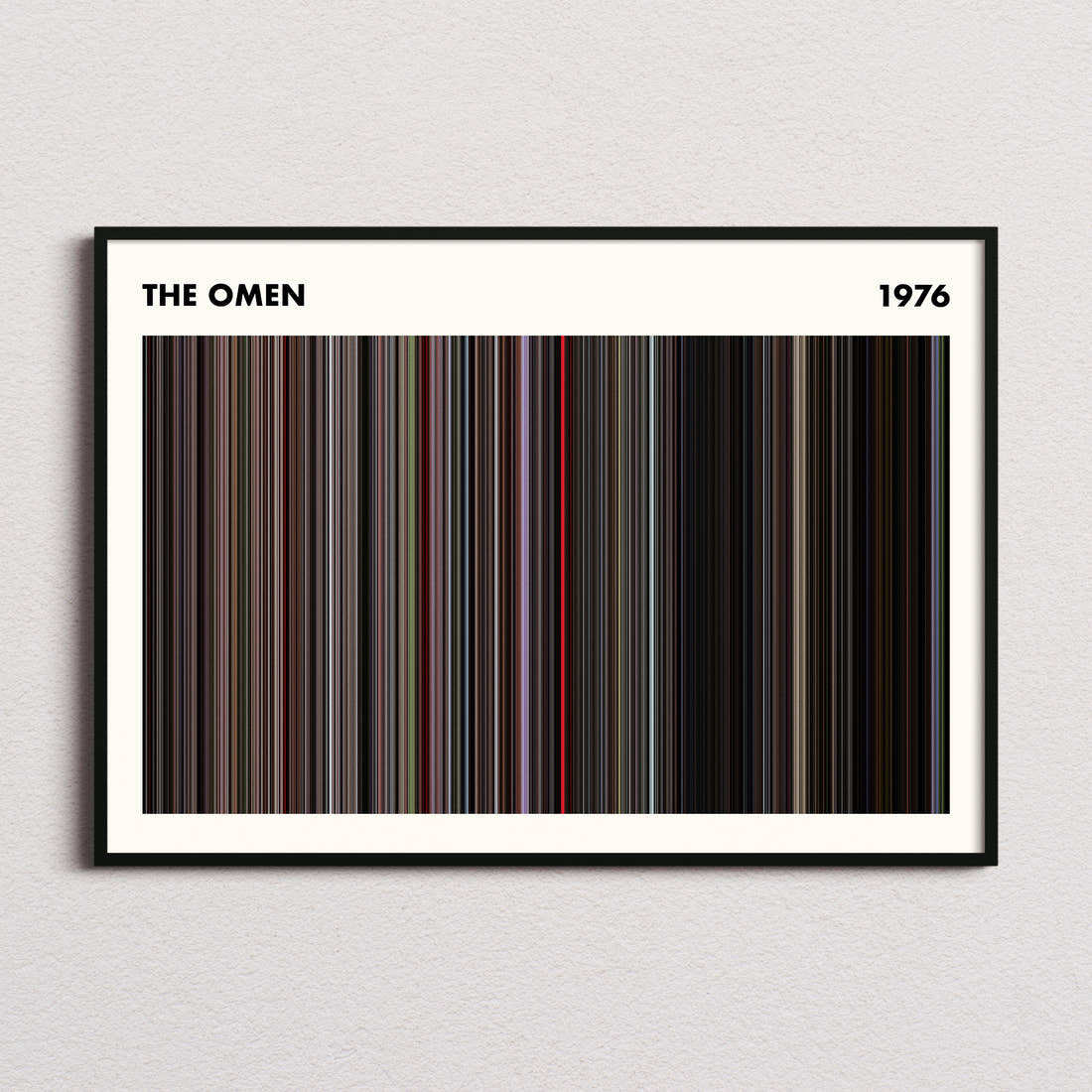 The Omen Movie Barcode Poster - Simplified