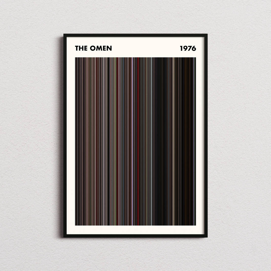 The Omen Movie Barcode Poster - Simplified