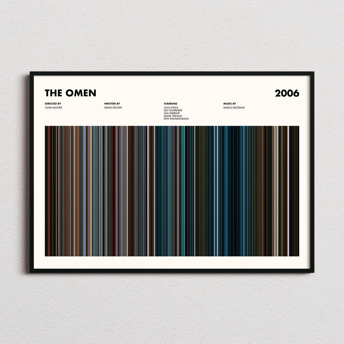 The Omen Movie Barcode Poster