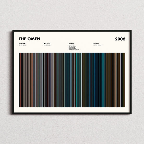 The Omen Movie Barcode Poster