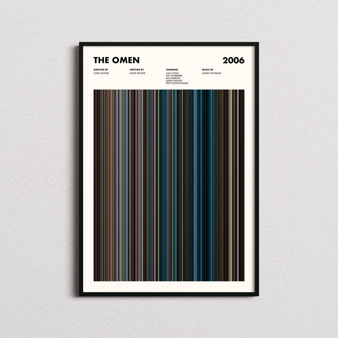 The Omen Movie Barcode Poster