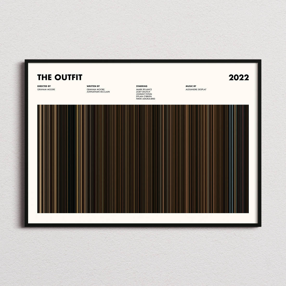 The Outfit Movie Barcode Poster