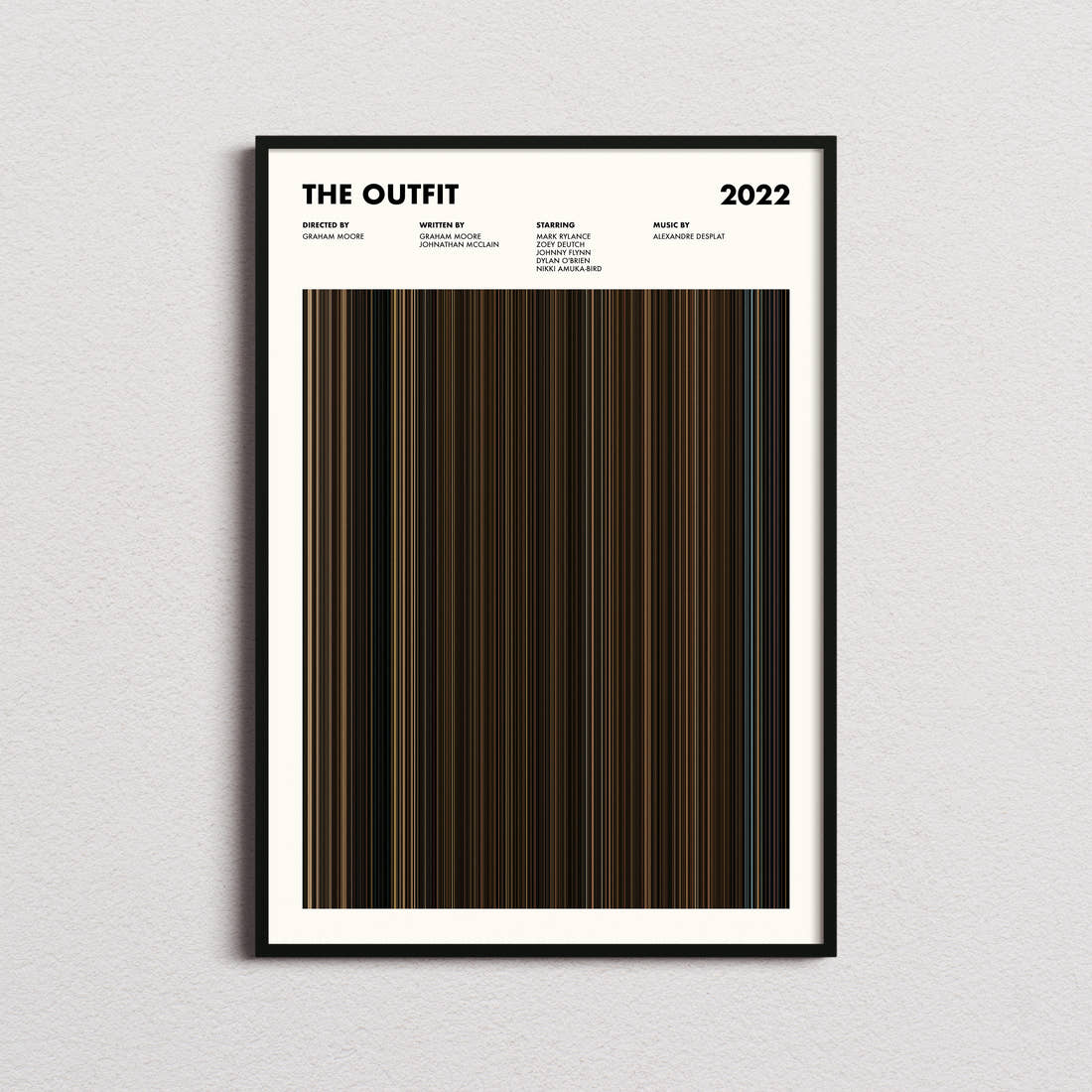 The Outfit Movie Barcode Poster
