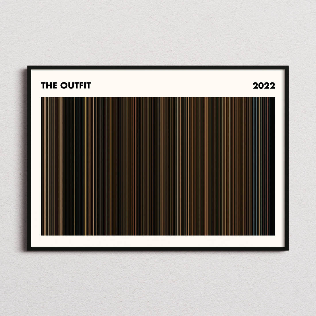 The Outfit Movie Barcode Poster - Simplified