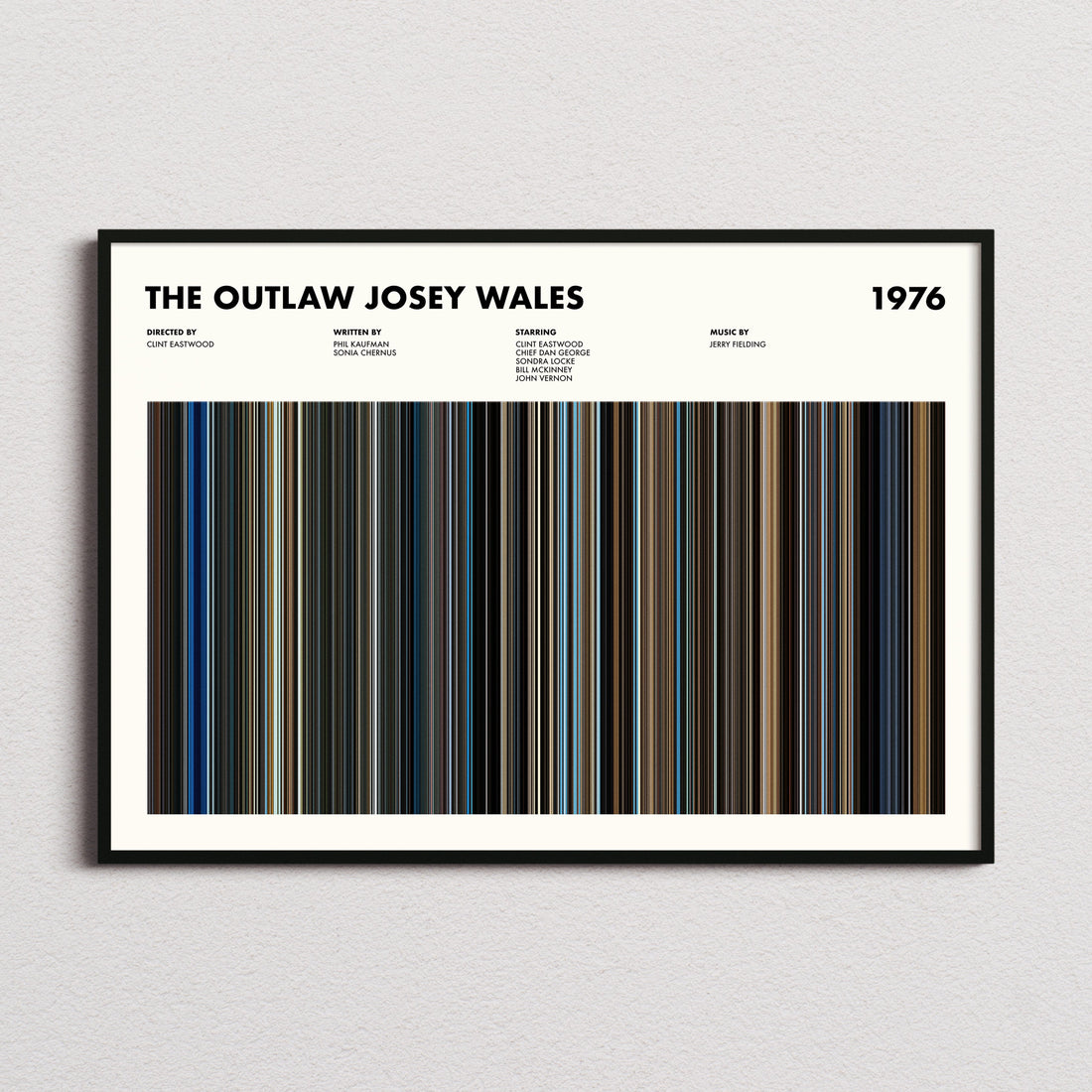 The Outlaw Josey Wales Movie Barcode Poster