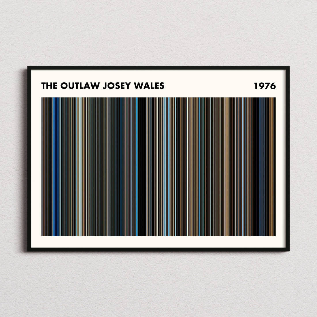 The Outlaw Josey Wales Movie Barcode Poster - Simplified