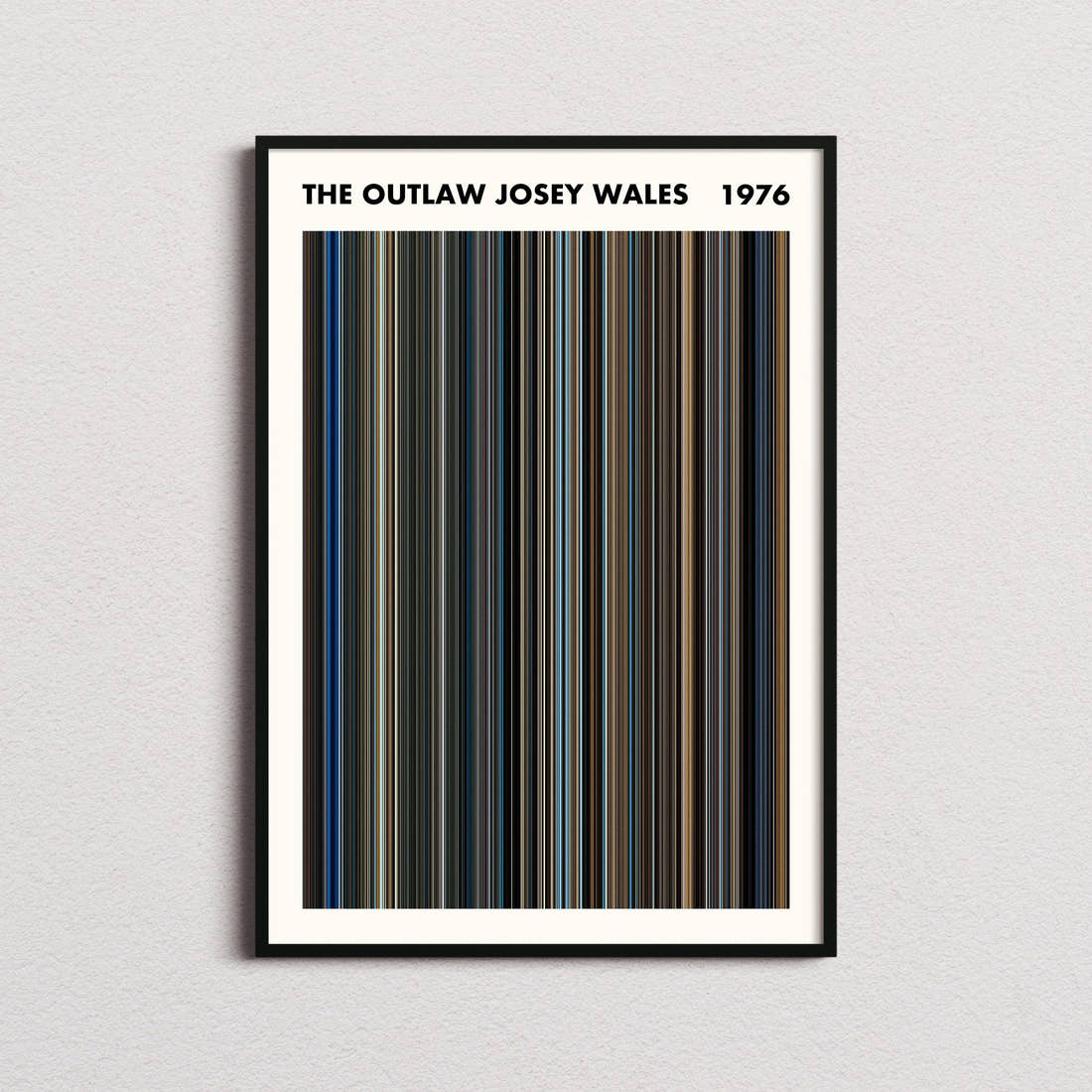 The Outlaw Josey Wales Movie Barcode Poster - Simplified