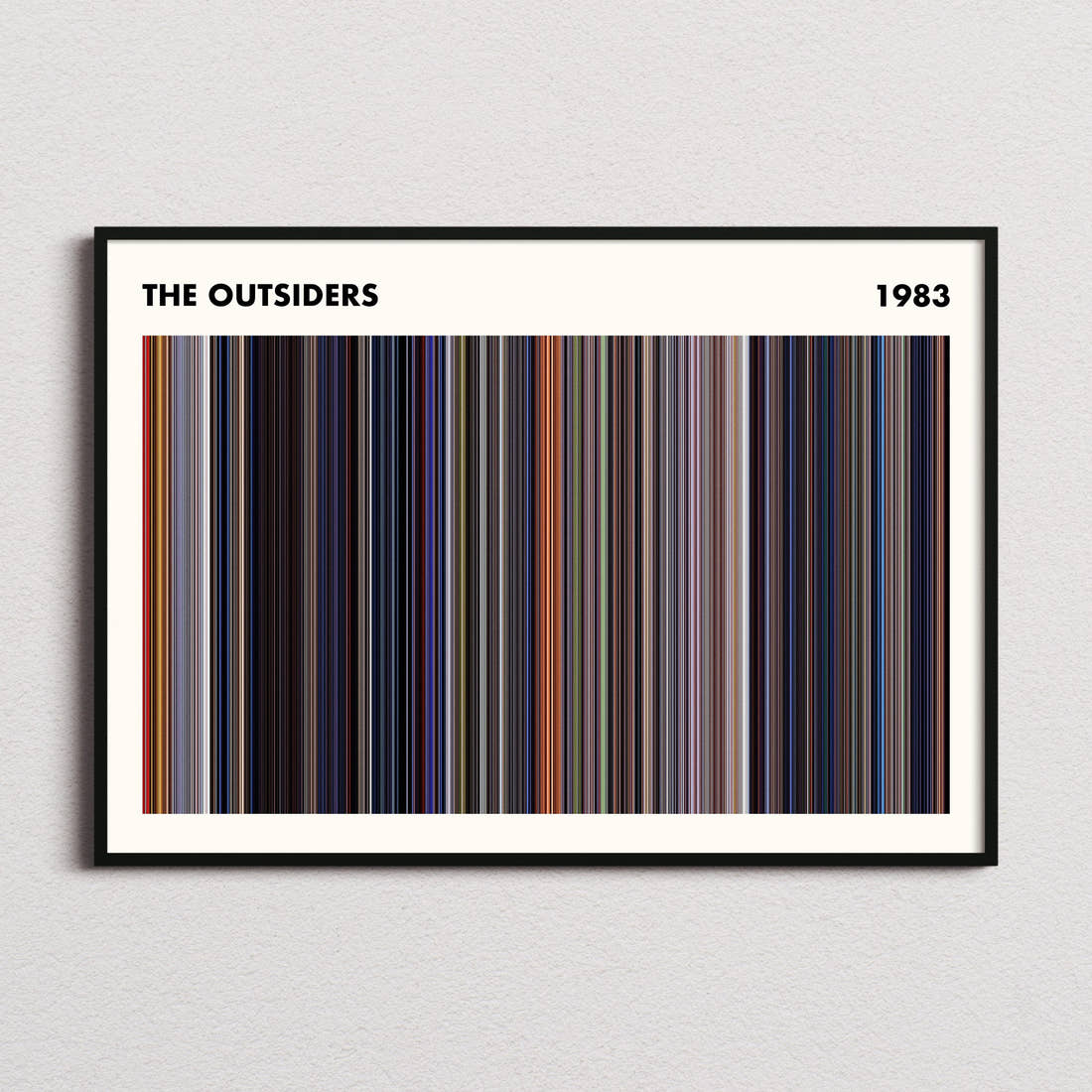The Outsiders Movie Barcode Poster - Simplified