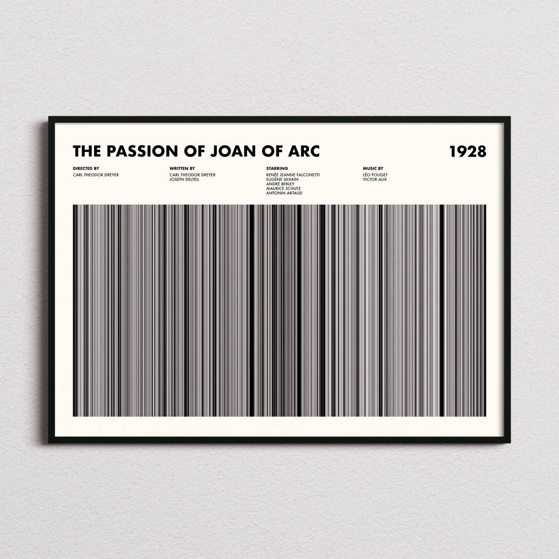 The Passion of Joan of Arc Movie Barcode Poster