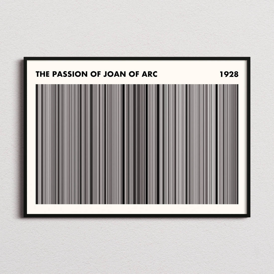 The Passion of Joan of Arc Movie Barcode Poster - Simplified