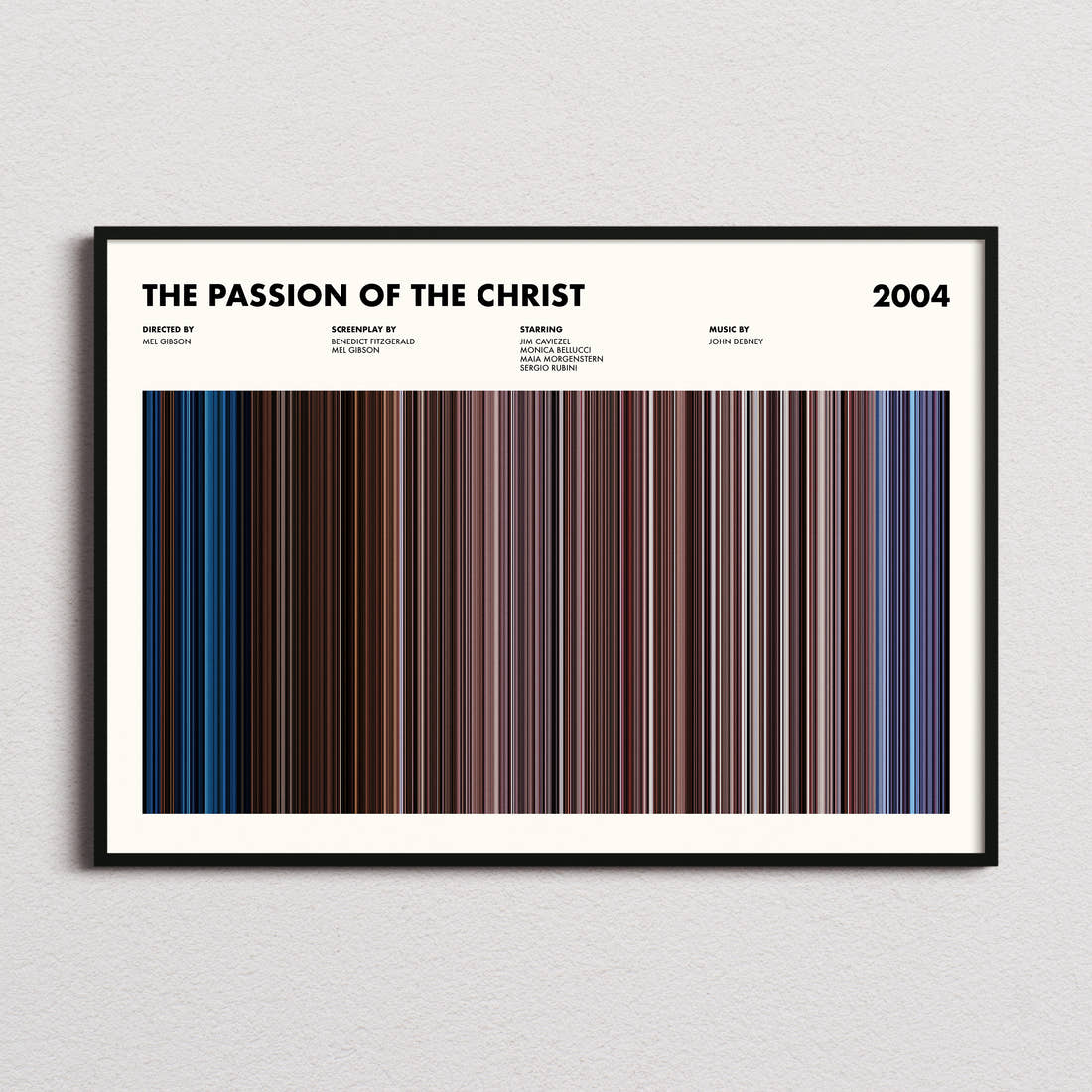 The Passion of the Christ Movie Barcode Poster