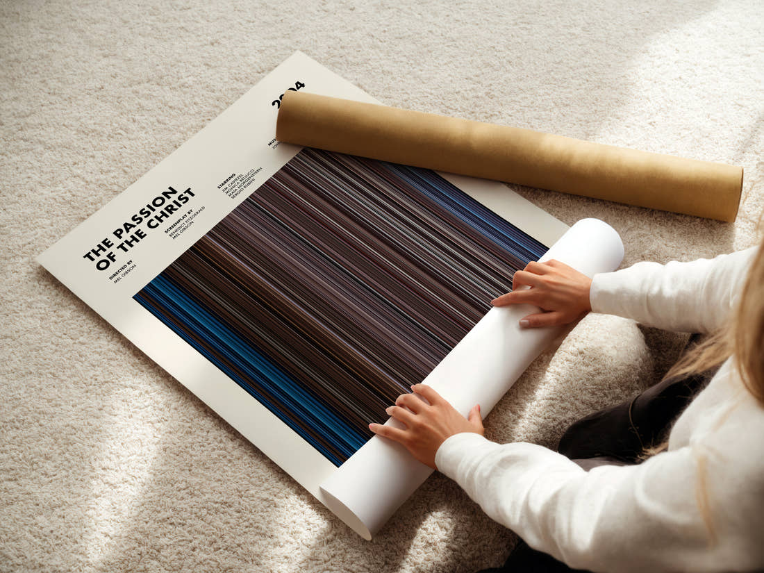 The Passion of the Christ Movie Barcode Poster