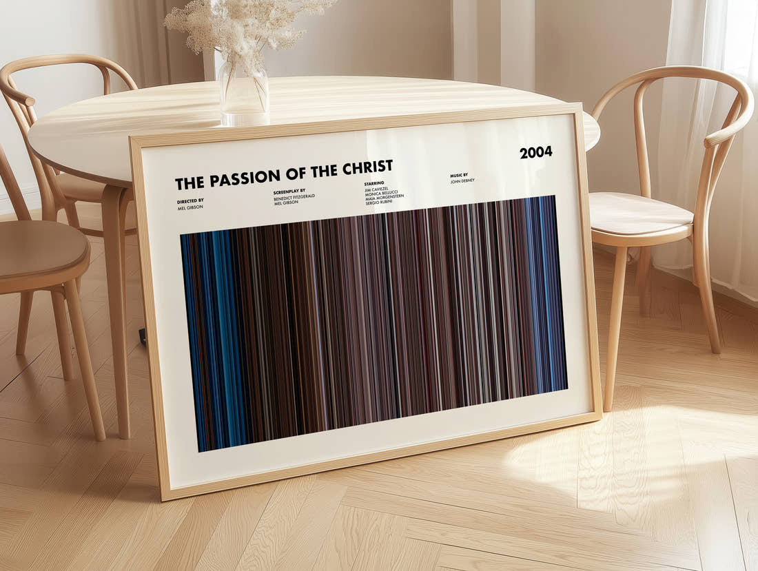 The Passion of the Christ Movie Barcode Poster