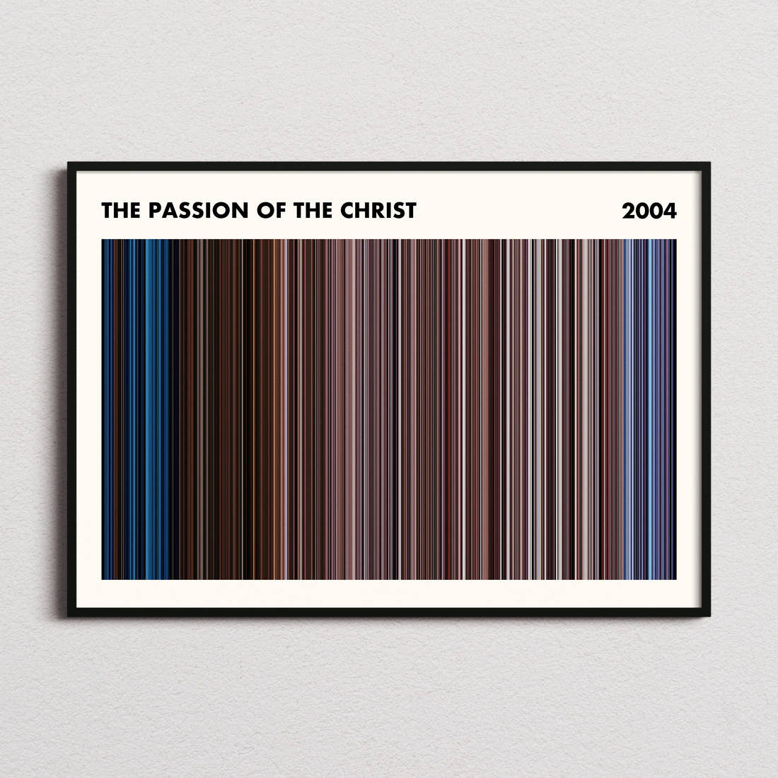 The Passion of the Christ Movie Barcode Poster - Simplified