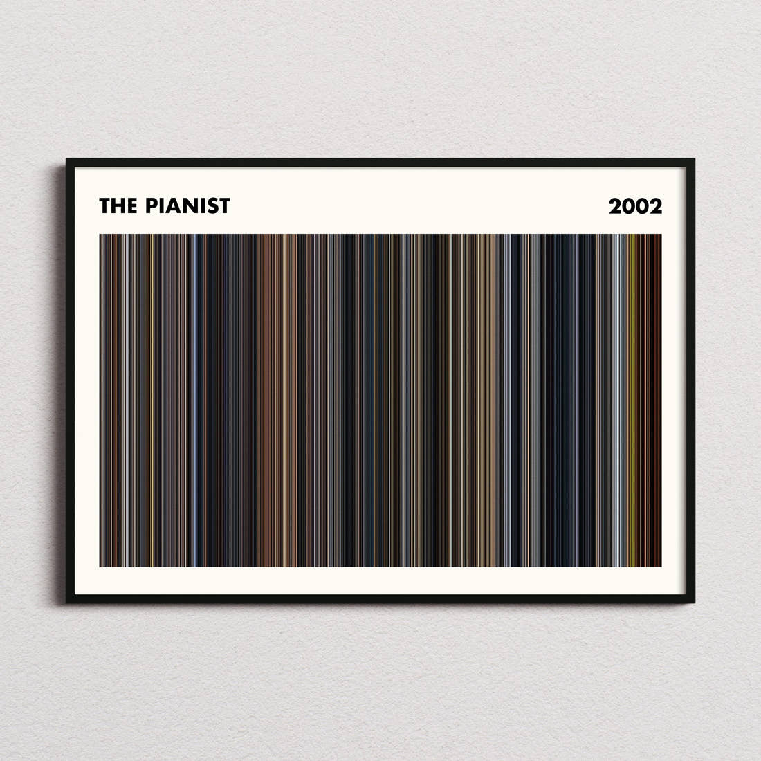 The Pianist Movie Barcode Poster - Simplified