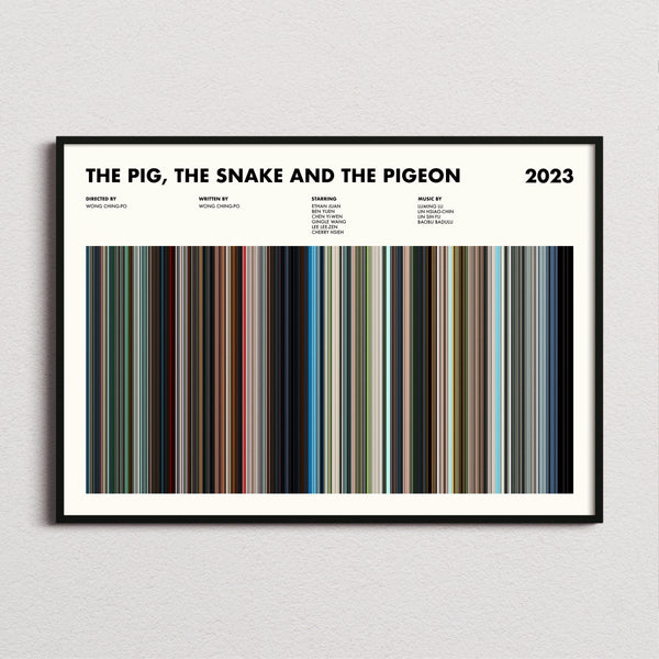The Pig The Snake And The Pigeon Movie Barcode Poster