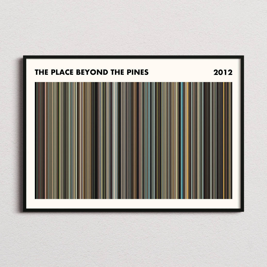 The Place Beyond The Pines Movie Barcode Poster - Simplified