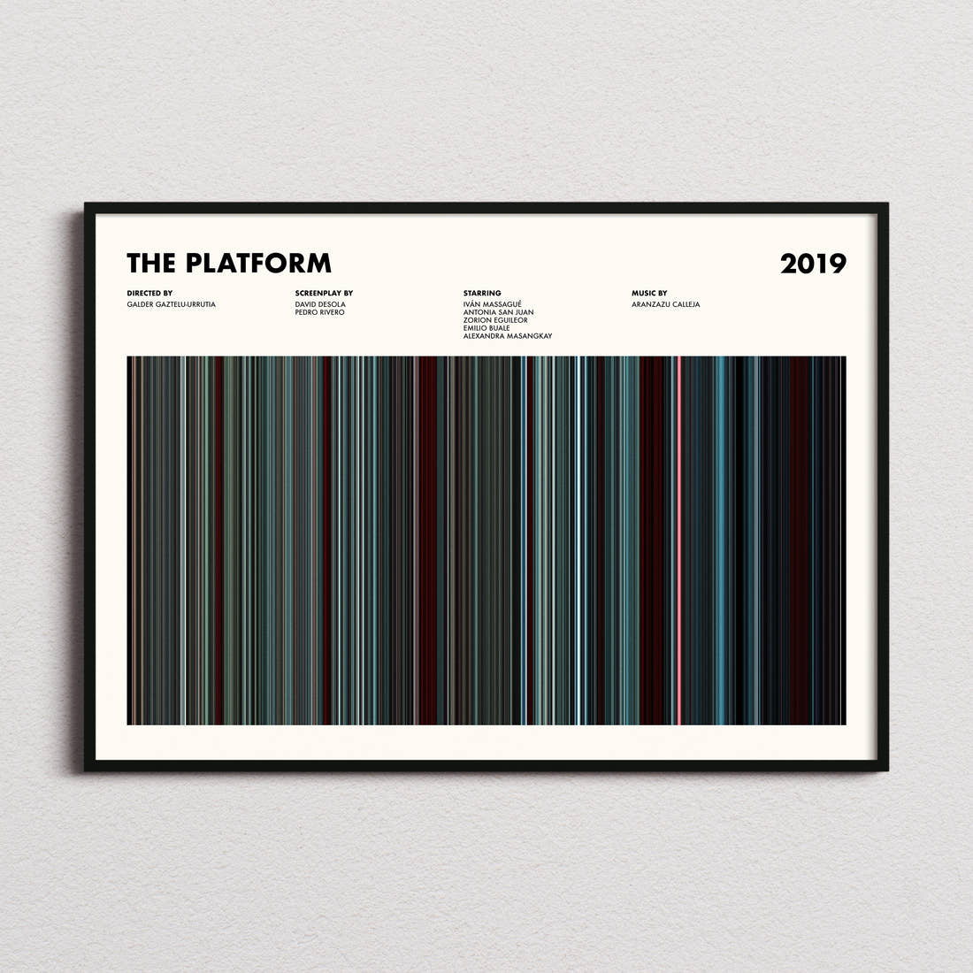 The Platform Movie Barcode Poster