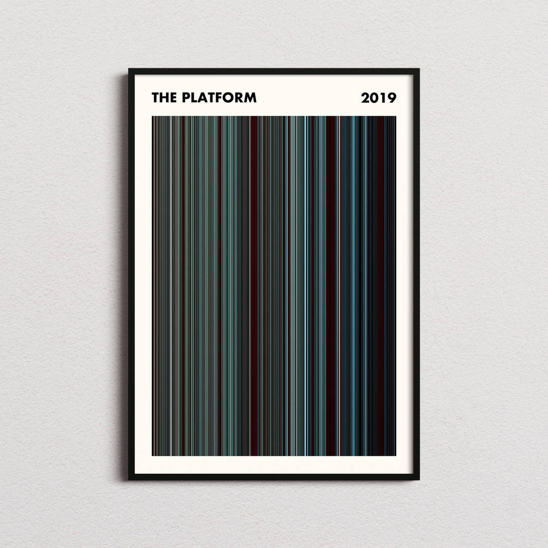 The Platform Movie Barcode Poster - Simplified