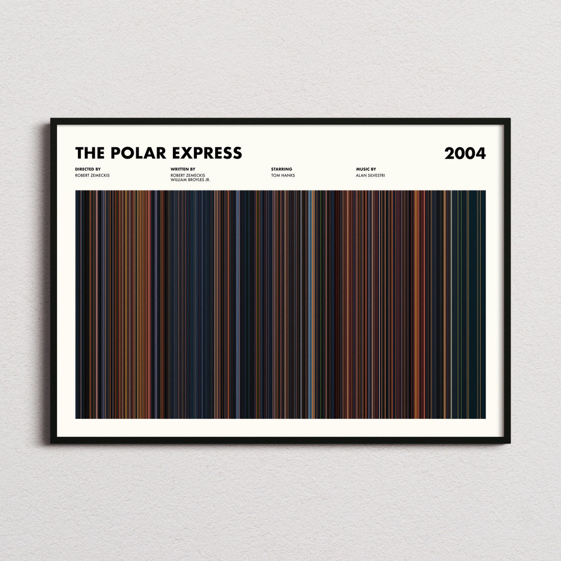 The Polar Express Movie Barcode Poster