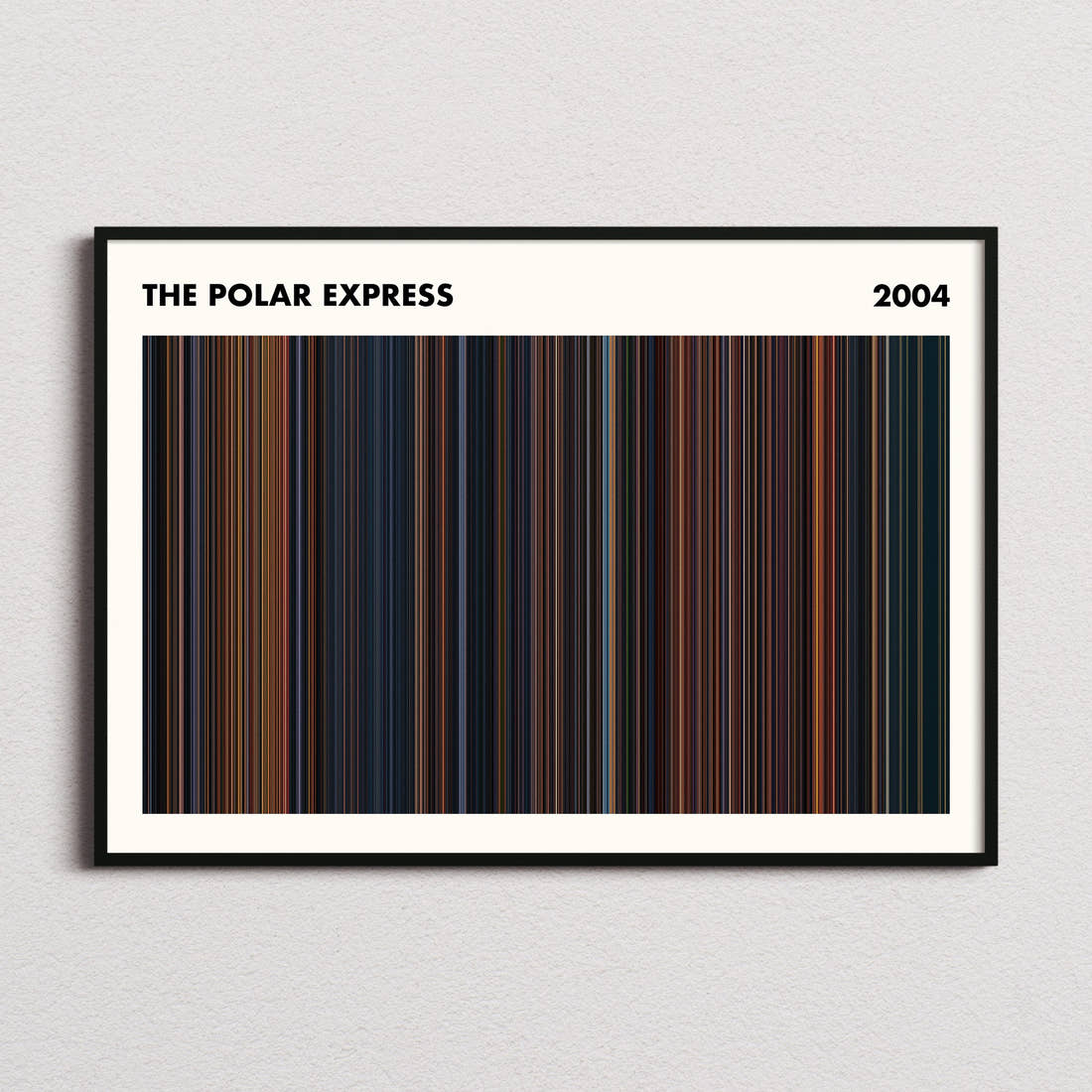 The Polar Express Movie Barcode Poster - Simplified