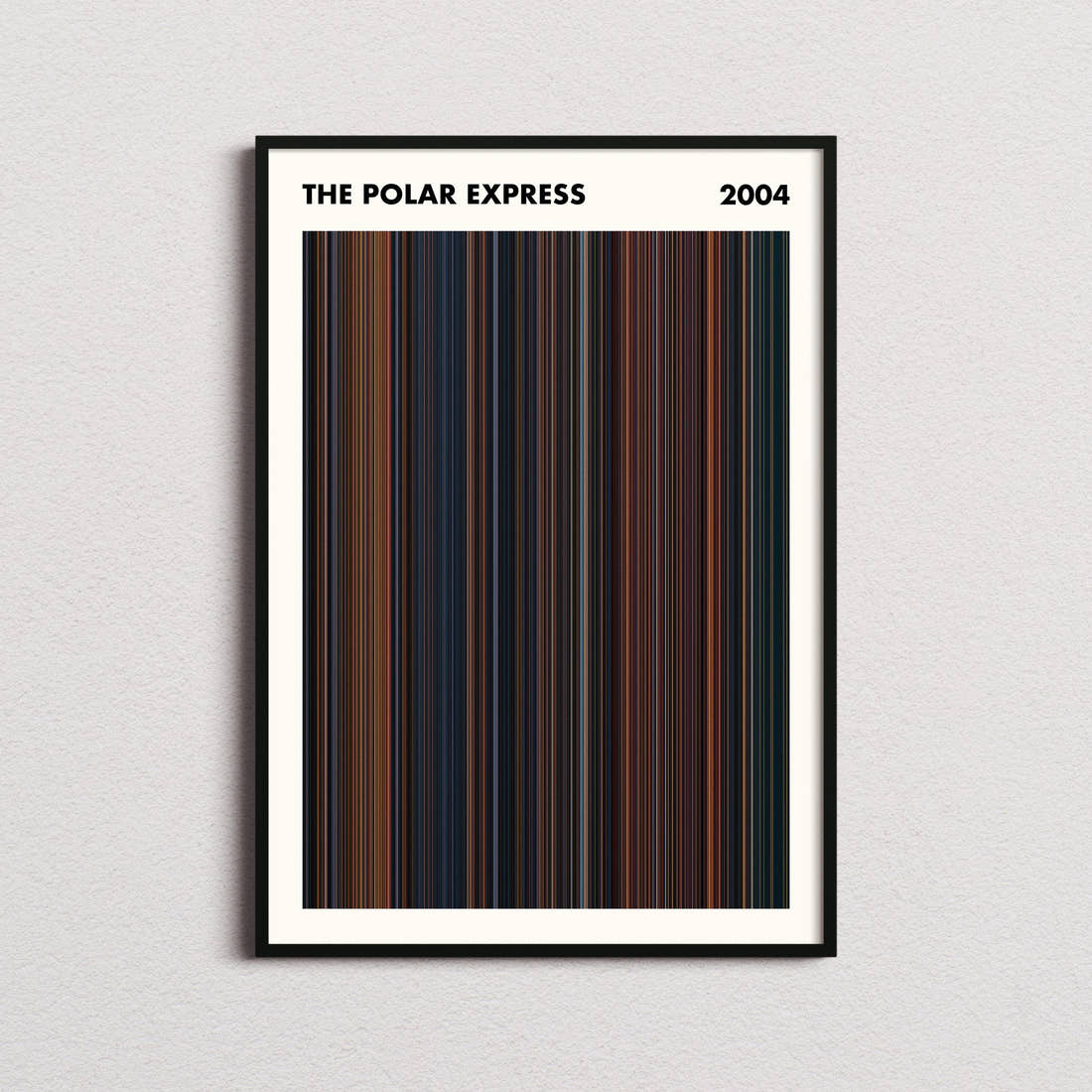 The Polar Express Movie Barcode Poster - Simplified