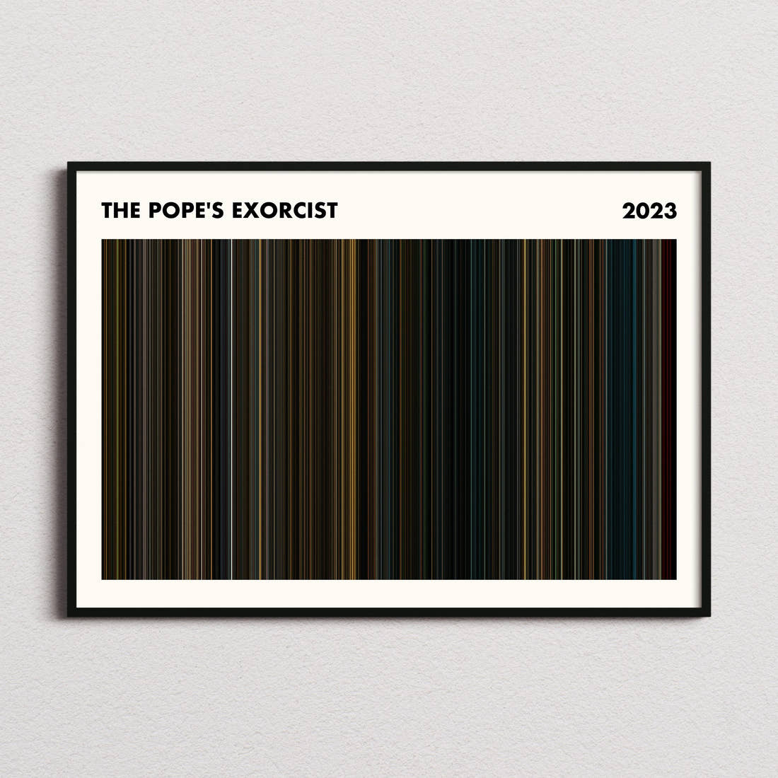 The Pope's Exorcist Movie Barcode Poster - Simplified