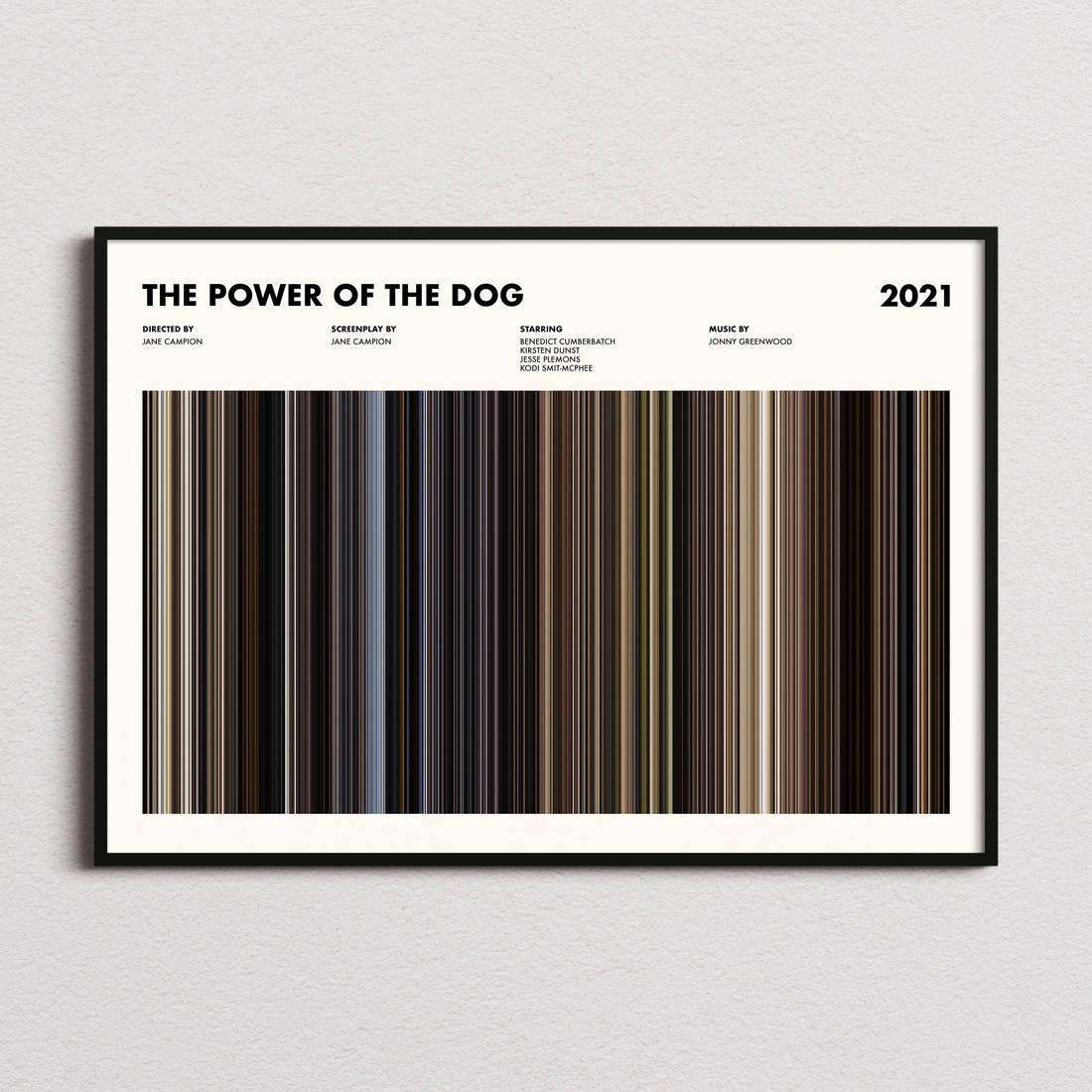 The Power of the Dog Movie Barcode Poster