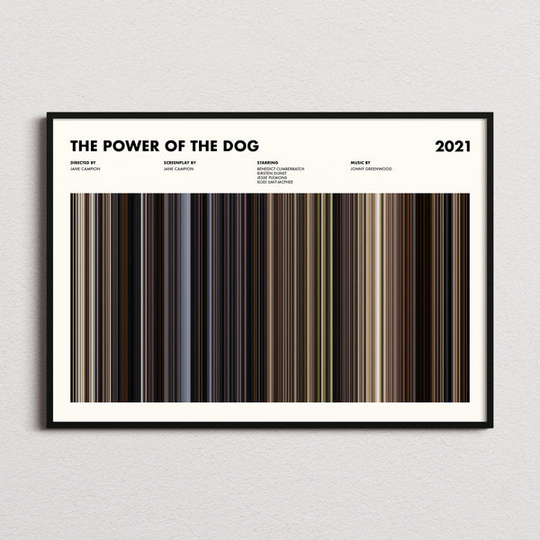 The Power of the Dog Movie Barcode Poster