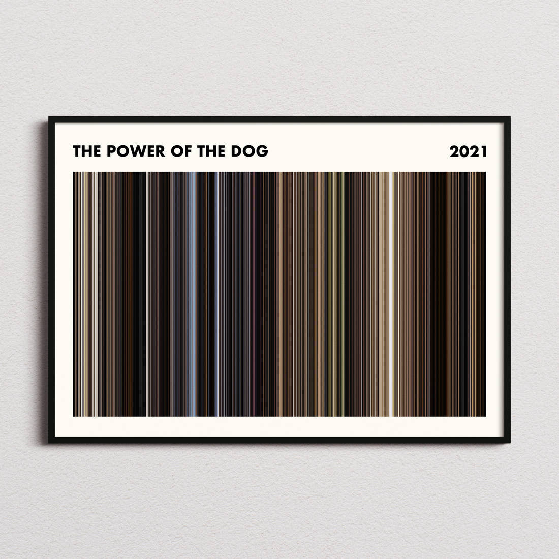 The Power of the Dog Movie Barcode Poster - Simplified