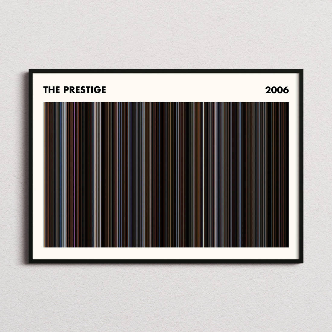 The Prestige Movie Barcode Poster - Simplified